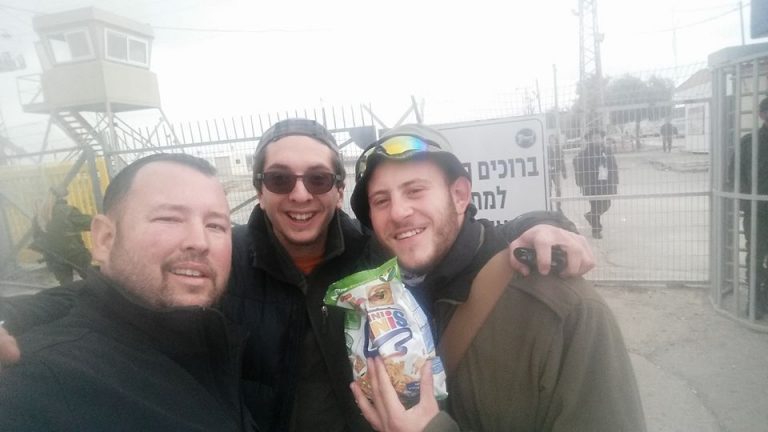 Visited our “lone soldier” Bryan Biller at his base today in the Binyamin region, north of Jerusalem.