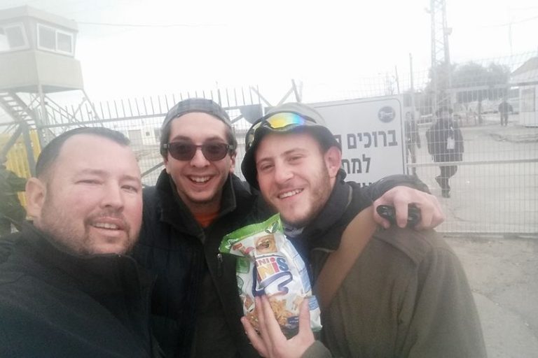 Visited our “lone soldier” Bryan Biller at his base today in the Binyamin region, north of Jerusalem.