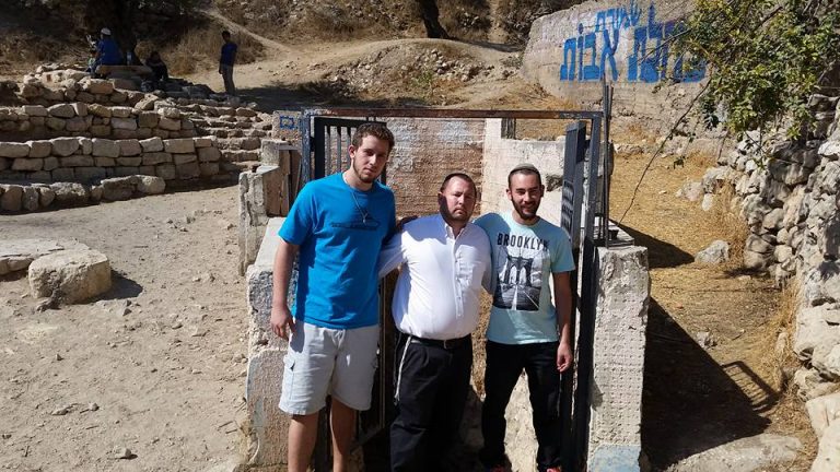At the entrance to the Spring of Abraham At the entrance to the Spring of Abraham, where the attack took place.