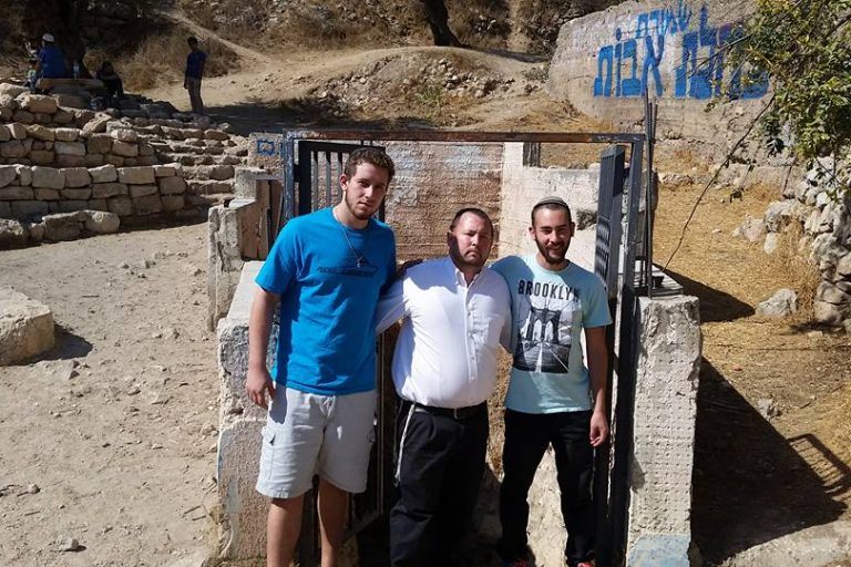 At the entrance to the Spring of Abraham At the entrance to the Spring of Abraham, where the attack took place.