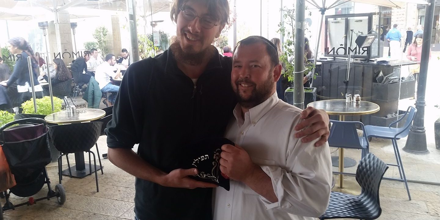 Our first Birthright extender of the season just got his first ever pair of Tefillin today from the Jerusalem Heritage House - that's a pretty good start!!!